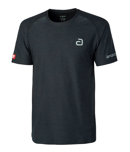 メランジ Ｔシャツ アルファ(ブラック）